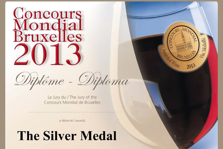 Concours Mondial Bruxelles 2013 - The Silver Medal.